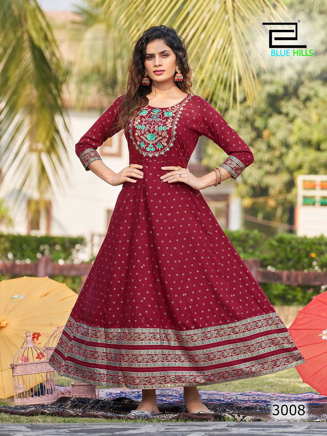 Encounter Vol 3 By Blue Hills Long Anarkali Kurtis Catalog